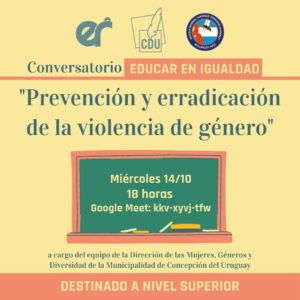 Conversatorio sobre prevención de violencia de género para estudiantes del Nivel Superior